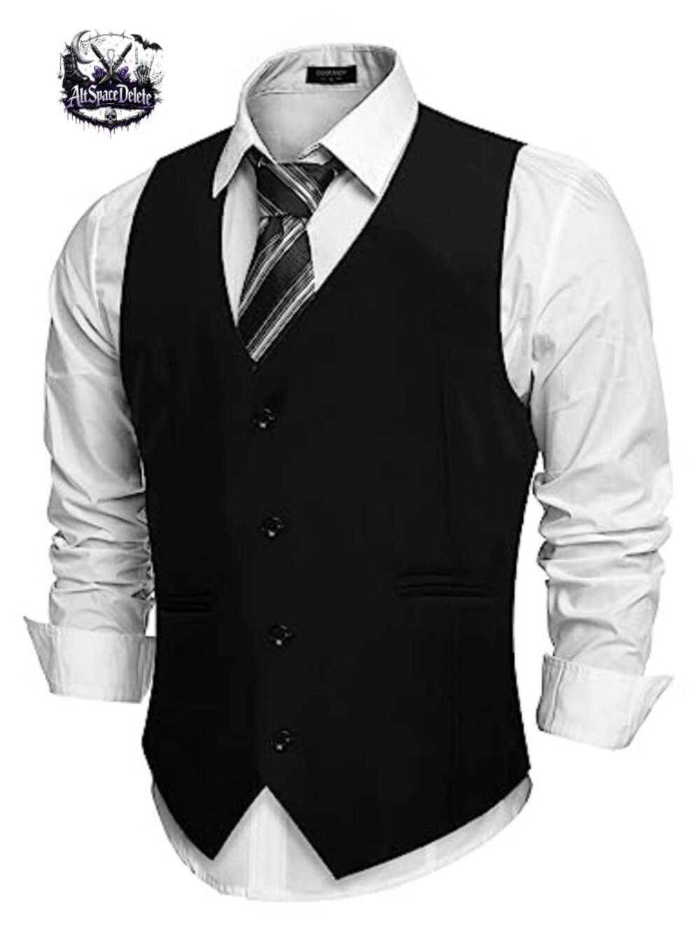 COOFANDY Men's Casual Business Vest Lightweight Slim Fit Suit Vest Waistcoat